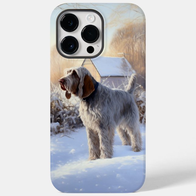 Funda De Case-Mate Para iPhone Spinone Italiano Deja Que Nieva A Los Navidades (Reverso )