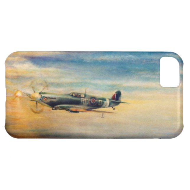 Funda De Case-Mate Para iPhone Spitfire del aeroplano (Reverso Horizontal)