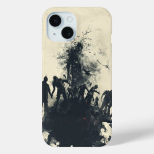 Funda Para iPhone 15 Spooky Halloween Graveyard Zombie Apocalyse