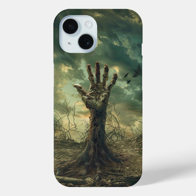 Funda De Case-Mate Para iPhone Spooky Halloween Graveyard Zombie Apocalyse (Reverso )