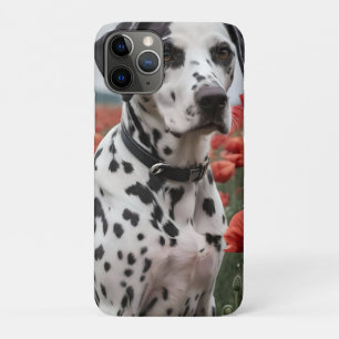 Funda Para iPhone 11 Pro **"Spots of Joy: Dalmatian in a Red Poppy Field"**