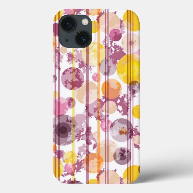Funda De Case-Mate Para iPhone Spotty Striped White Pattern (Reverso)