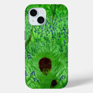 Funda Para iPhone 15 Spring Bluebell Wood Hedgehogs