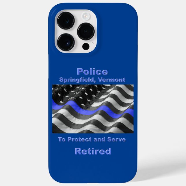 Funda De Case-Mate Para iPhone Springfield, Vermont. Policía (Reverso)