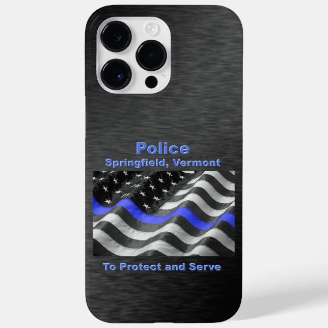 Funda De Case-Mate Para iPhone Springfield, Vermont. Policía (Reverso)