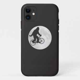 Funda Para iPhone 11 Squatch en bicicleta con camiseta de la luna