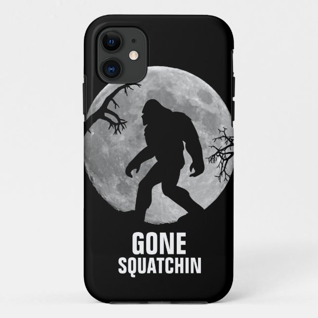 Funda De Case-Mate Para iPhone Squatchin ido con la luna y la silueta (Reverso)