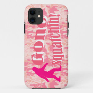 Funda Para iPhone 11 Squatching en camuflaje rosa