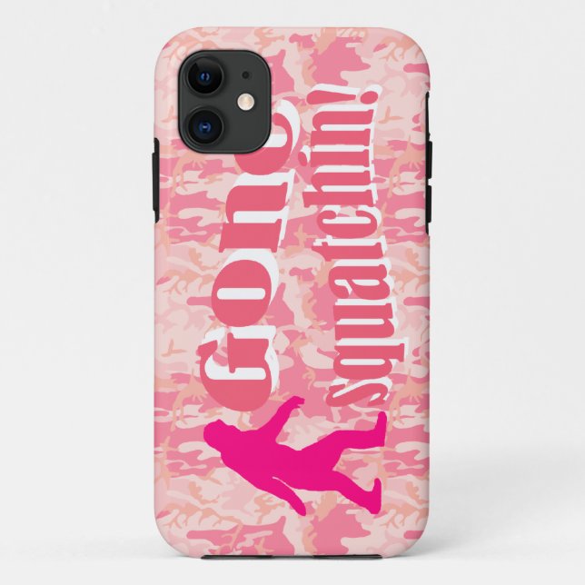 Funda De Case-Mate Para iPhone Squatching en camuflaje rosa (Reverso)
