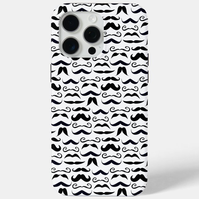 Funda De Case-Mate Para iPhone Sr. Mustache Hipster Pattern (Reverso )