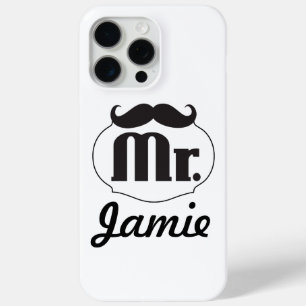 Funda Para iPhone 15 Pro Max Sr. Mustache Retro Vintage Hipster Regalos