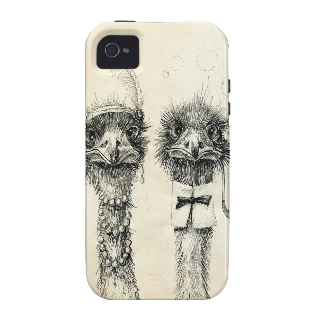 Funda De Case-Mate Para iPhone Sr. y Sra. Ostrich (Atrás)
