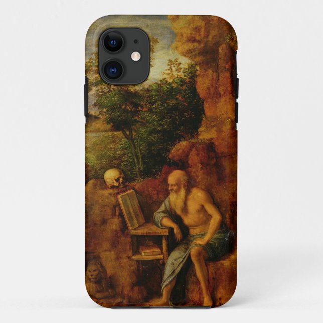 Funda De Case-Mate Para iPhone St Jerome, c.1500 (aceite en el panel) (Reverso)
