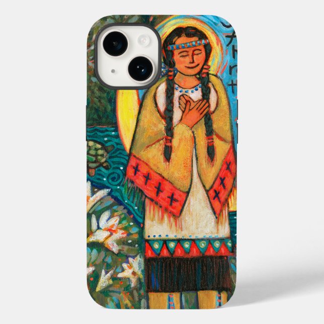 Funda De Case-Mate Para iPhone St. Kateri Tekakwitha iPhone 14 funda (Reverso )