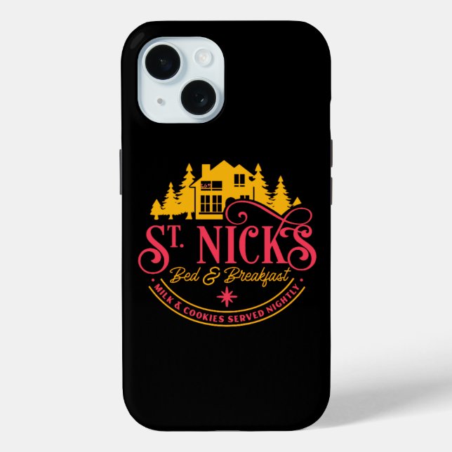 Funda De Case-Mate Para iPhone ST-NICKS BED & BREAKFAST navidades graciosos (Reverso )