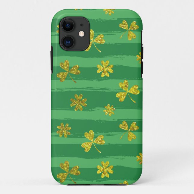 Funda De Case-Mate Para iPhone st patricks shamrock dorado (Reverso)