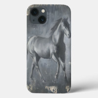 Stallion de carreras negras