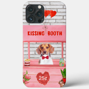 Funda Para iPhone 13 Pro Max Stand de besos del perro Beagle para el día de San