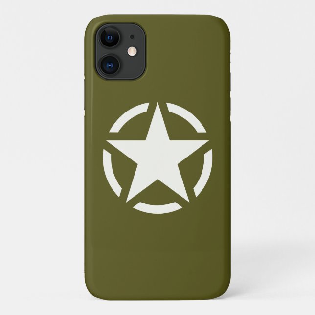 Funda De Case-Mate Para iPhone Star Stencil Classic en Khaki Green (Reverso)