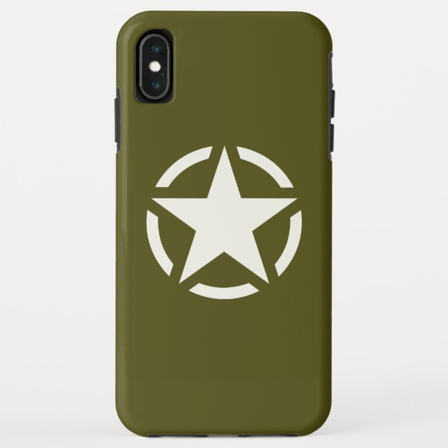 Funda De Case-Mate Para iPhone Star Stencil Classic en Khaki Green (Reverso)