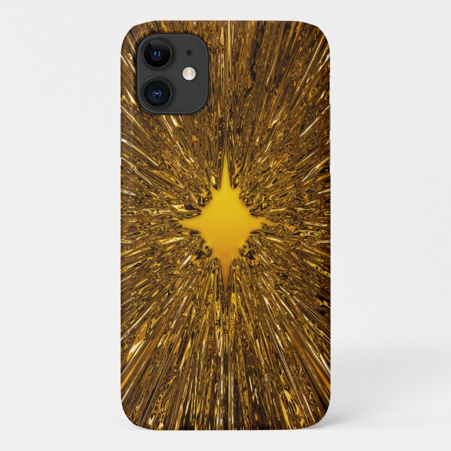 Funda De Case-Mate Para iPhone Starburst de oro (Reverso)