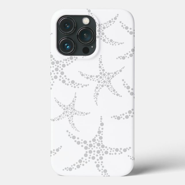 Funda De Case-Mate Para iPhone Starfish gris claro y blanco (Reverso )