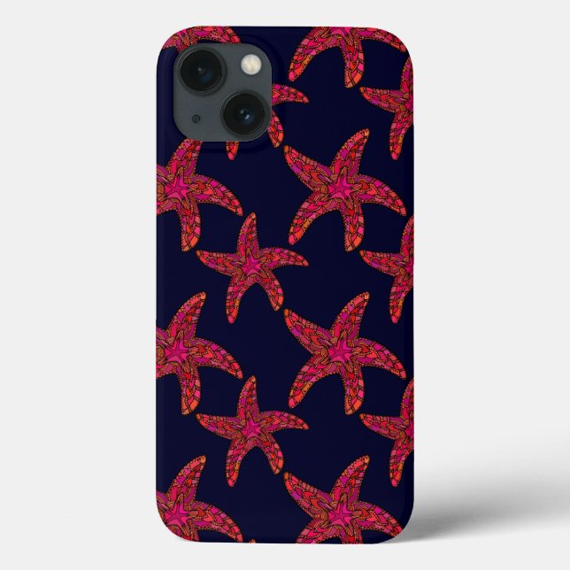 Funda De Case-Mate Para iPhone Starfish Style Pattern (Reverso)