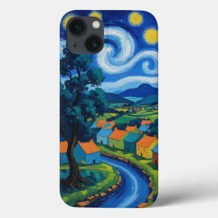 Funda Para iPhone 13 Starry Village Dreams
