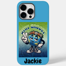 Funda Para iPhone 14 Pro Max De Case-Mate Stay Groovy [MI NOMBRE]