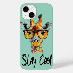 Funda Para iPhone 14 De Case-Mate Stay Guay - Giraffe con Ilustracion de gafas de so