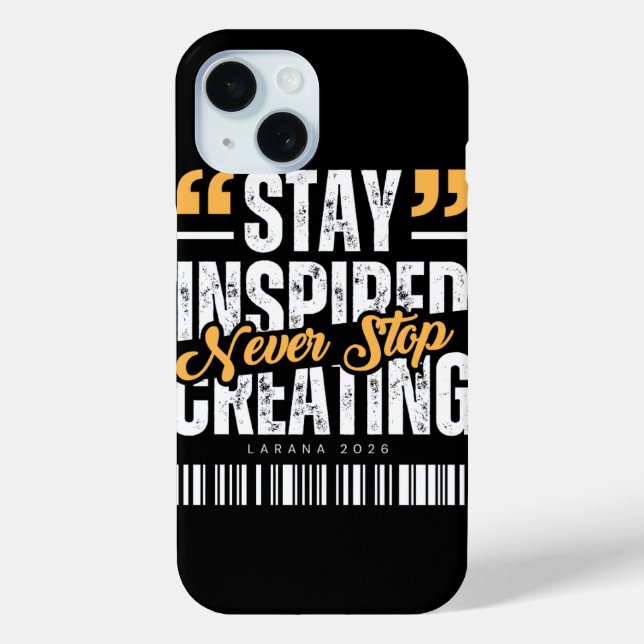 Funda De Case-Mate Para iPhone Stay Inspired Motivational Quote Phone Case (Reverso )