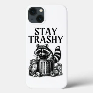 Funda Para iPhone 13 Stay Trashy Raccoon