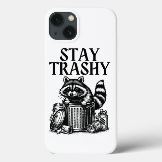 Funda Para iPhone 13 Stay Trashy Raccoon