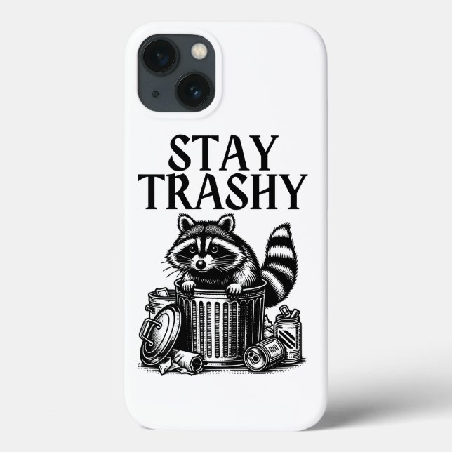Funda De Case-Mate Para iPhone Stay Trashy Raccoon (Reverso)