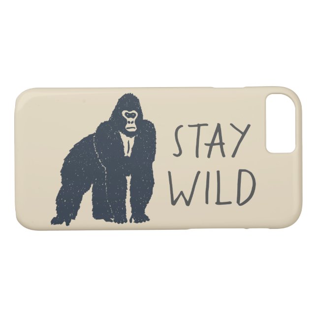 Funda De Case-Mate Para iPhone Stay Wild Gorilla Silhouette (Reverso (horizontal))