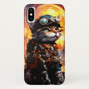 Funda Para iPhone X Steampunk Cat II