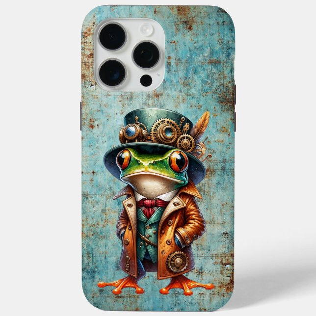 Funda De Case-Mate Para iPhone Steampunk Frog (Reverso )