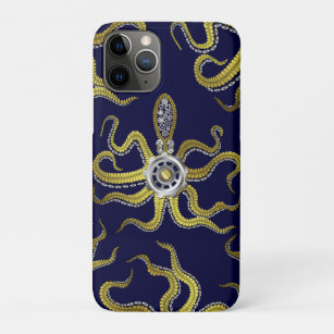 Funda Para iPhone 11 Pro Steampunk Gears Octopus Kraken