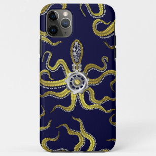 Funda Para iPhone 11 Pro Max Steampunk Gears Octopus Kraken