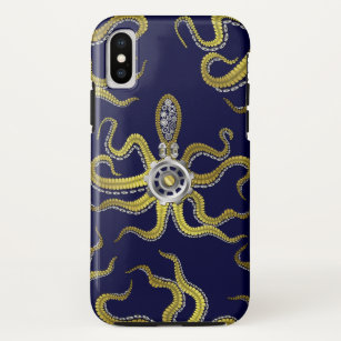 Funda Para iPhone XS Steampunk Gears Octopus Kraken