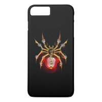 Steampunk spider on black