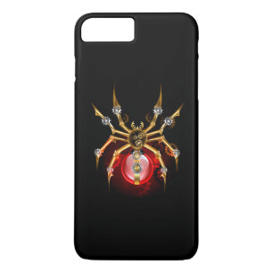 Funda Para iPhone 8 Plus/7 Plus Steampunk spider on black