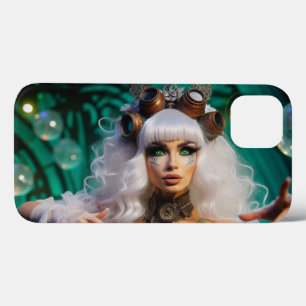 Funda Para iPhone 13 Steampunk Victorian Futurista Bailarina Verde