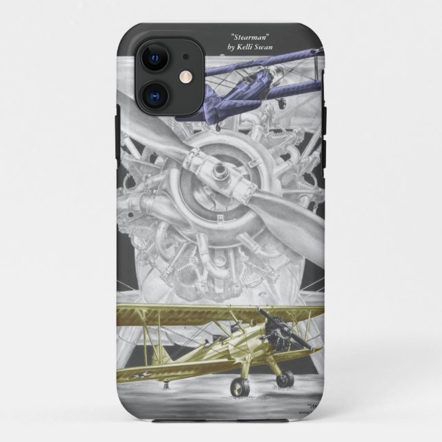 Funda De Case-Mate Para iPhone Stearman Biplane (Reverso)