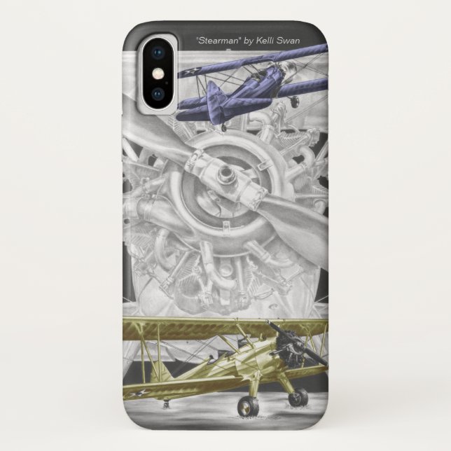 Funda De Case-Mate Para iPhone Stearman Biplane (Reverso)