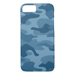 Funda Para iPhone 8/7 Steel Blue Monocolor Camo