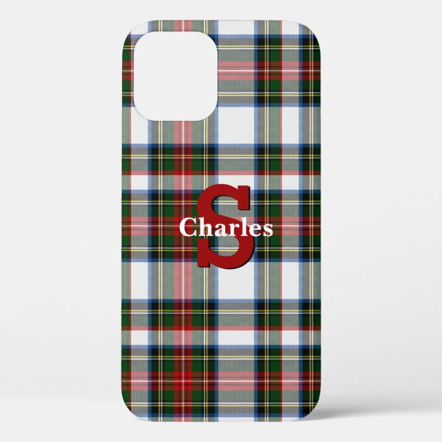 Funda De Case-Mate Para iPhone Stewart Dress Plaid Personalizado (Reverso )