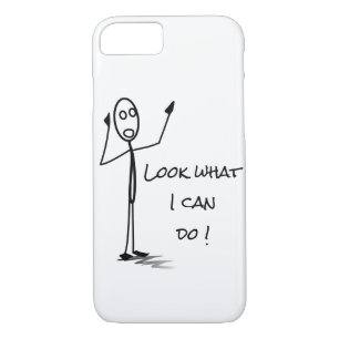 Funda Para iPhone 8/7 Stickman gracioso por teléfono Blanco negro