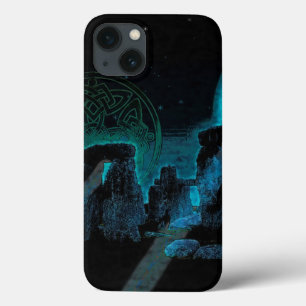 Funda Para iPhone 13 Stonehenge celta, astronomía de la Luna y las estr