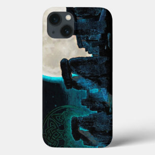 Funda Para iPhone 13 Stonehenge celta, astronomía de la Luna y las estr